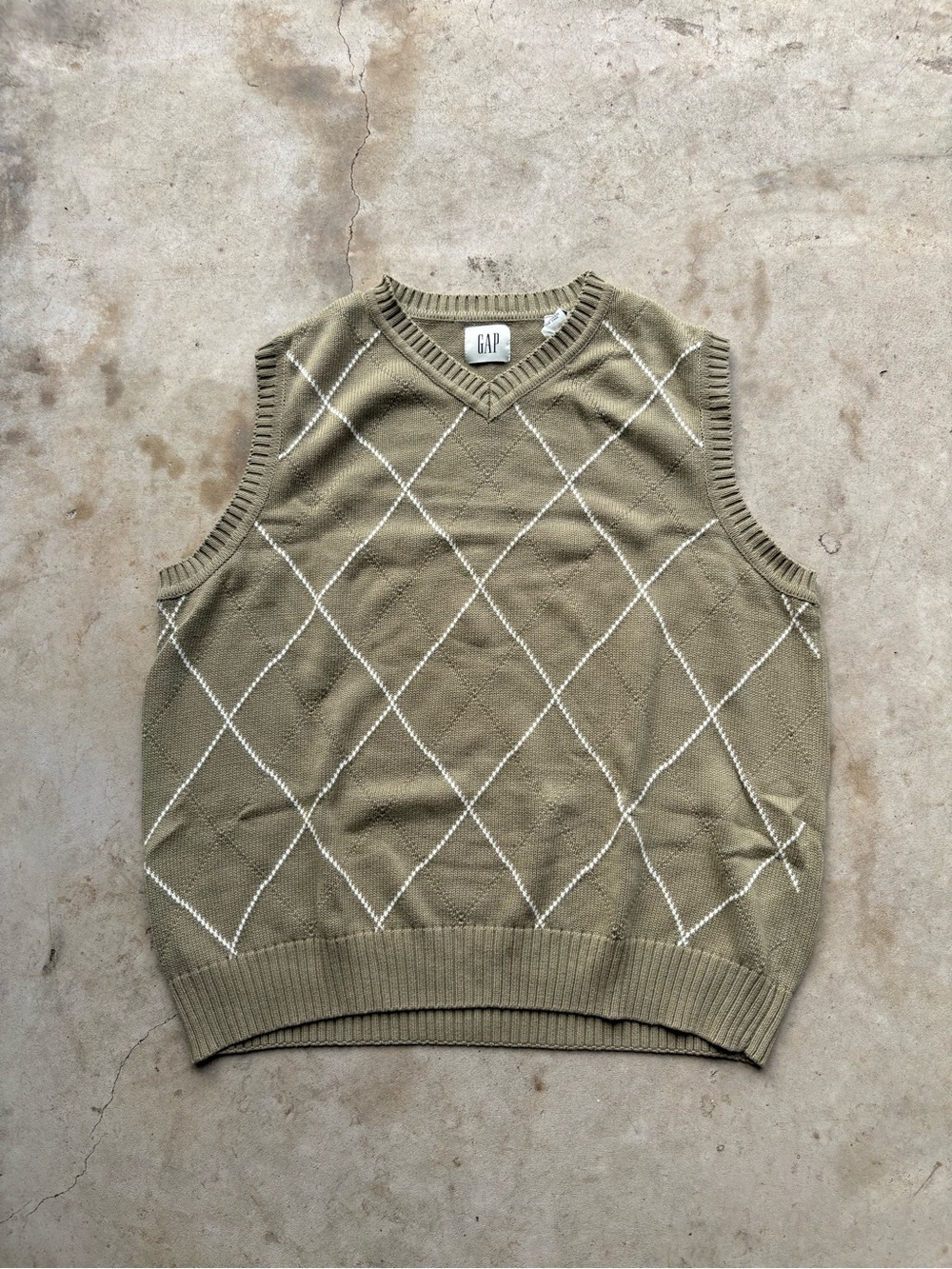 90s Gap Argyle Knit Sweater Vest